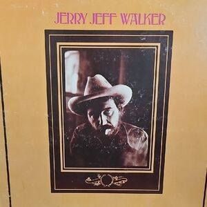 V018. Jerry Jeff Walker Vinyl Record - Brown Cover